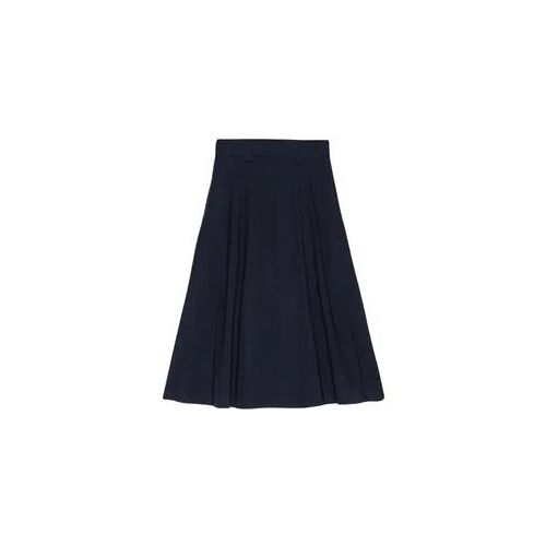 Midirock MOSHI MOSHI MIND "moshi moshi mind Skirt poem", Damen, Gr. S, schwarz navy, Obermaterial: 100% Baumwolle, Röcke