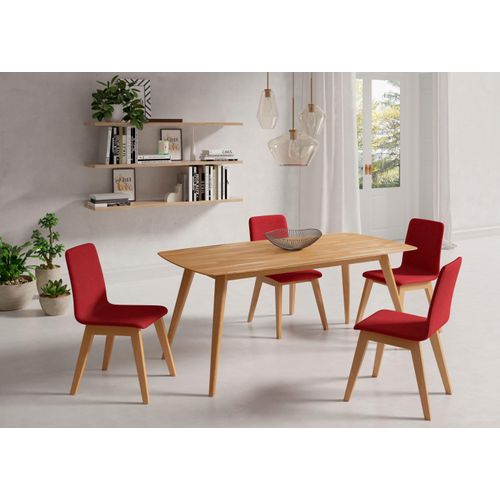 Esstisch HOME AFFAIRE, braun (buche, buche, buche), B:140cm H:75cm T:80cm, Tische, Esstisch, Breite 140 cm und 180 cm