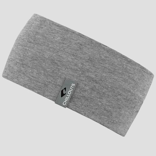 Stirnband CHILLOUTS "Arica Headband", Damen, grau, Web, Materialmix, meliert, Mützen Stirnband, hautfreundlich, atmungsaktiv, regulierend