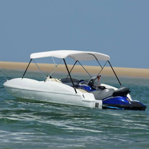 vidaXL 3-Bow Bimini Top Weiß 183x180x137 cm