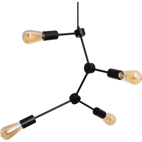 Pendelleuchte aus Metall Molekular Schwarz