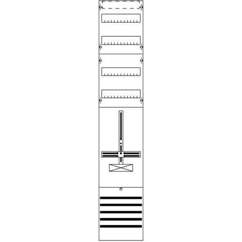 STRIEBEL & JOHN Zählerfeld oh.Verdrahtung m. Dreipunkt-Bef., 9RE