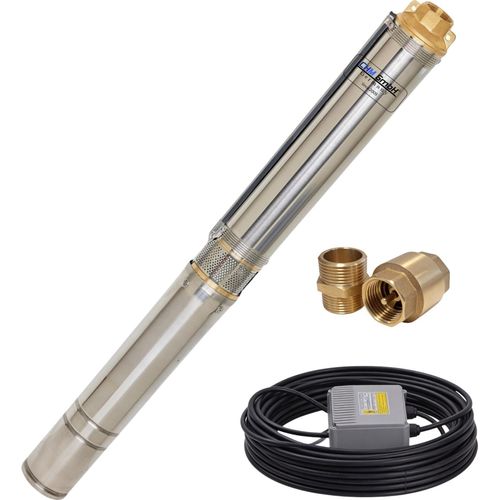 CHM GmbH® Tiefbrunnenpumpe 3 Zoll 550 Watt 2780 l/h 6,1 Bar Druck 20m Kabel Brunnenpumpe 5% sandverträglich