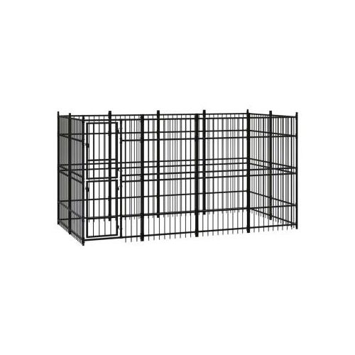 VidaXL Hundezwinger Box Stahl 3,84 m, 1,92 m, 2 m
