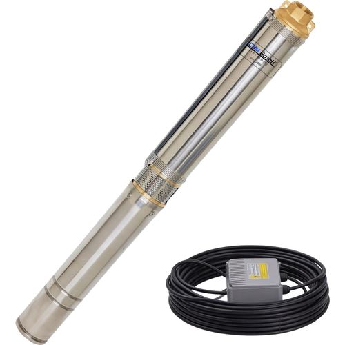 CHM GmbH® Tiefbrunnenpumpe 3,5 Zoll Ø 9,1 cm, Brunnenpumpe 750 Watt 4800 L/h 6,1 Bar Tauchpumpe