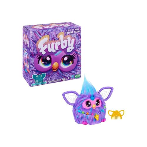 Hasbro F6743 - Furby - Interaktives Plüschtier Lila – Spricht Deutsch – Reagiert auf Stimme – 600+ Reaktionen