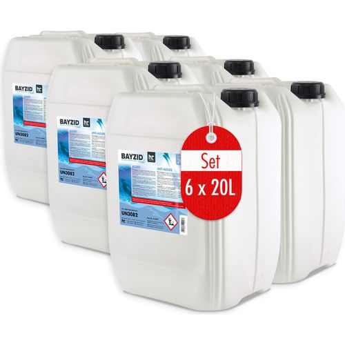 6x20 L BAYZID® Algizid Poolpflegemittel gegen Algen für einen sauberen Pool