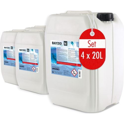 4x20 L BAYZID® Algizid Poolpflegemittel gegen Algen für einen sauberen Pool
