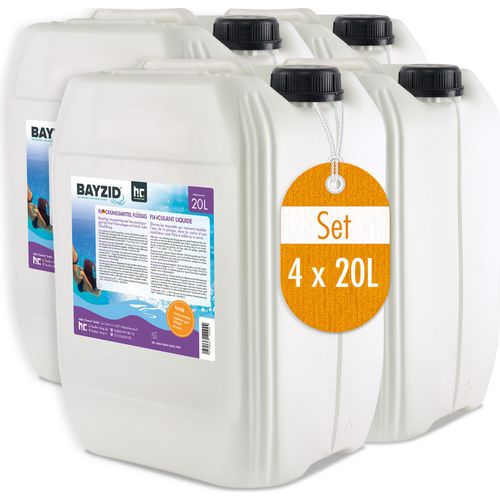 4x20 L BAYZID® flüssig Flockungsmittel gegen Trübungen für sauberes Poolwasser