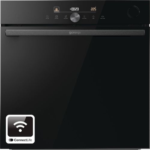 Gorenje Einbau Backofen BSA6747DGWI RAL9005, Groß, Elektrischer Ofen, 77 l, 300 °C, Katalytisch, AquaClean