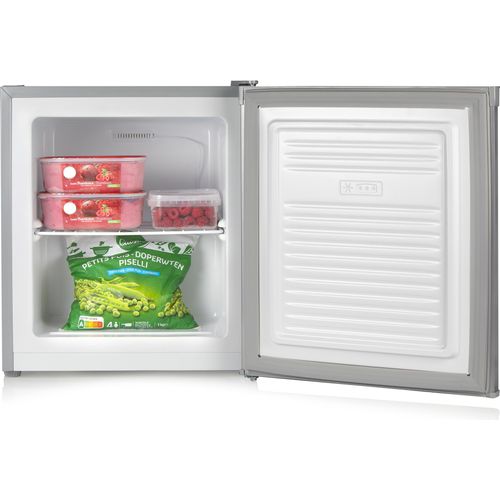 PRIMO PR116DV Mini-Gefrierschrank - Kleiner Gefrierschrank - Freistehend - 33L - E - Silber