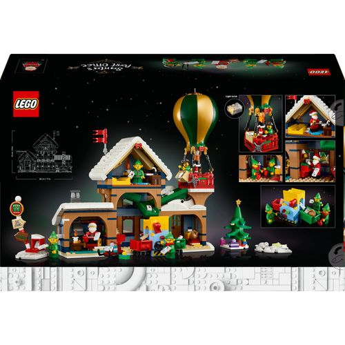 LEGO Icons Postamt des Weihnachtsmanns, Wohn-Deko oder Büro-Deko, Bauset aus der Winter-Sammlung, Weihnachtsgeschenk für Erwachsene und Familien, mit Weihnachtsmann-Minifigur und 4 Elfen 10339