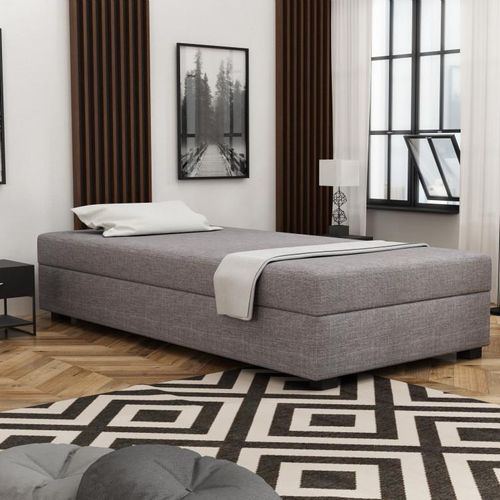 Gepolstertes Einzelbett 80x195 ARMANDA 2 - grau