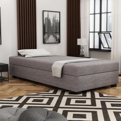 Gepolstertes Einzelbett 120x195 ARMANDA 1 - grau