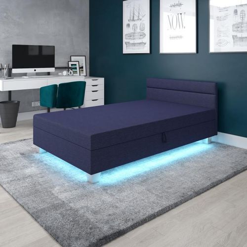 Einzelbett mit Polsterung 90x195 GITA 1 - blau