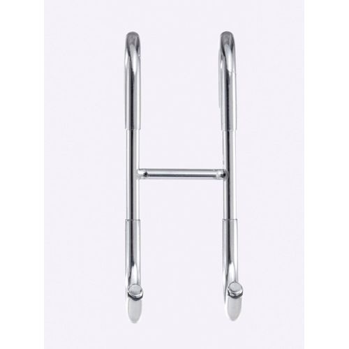 Doppelhaken HEINE HOME, grau (chromfarben), B:4,5cm H:12cm, Metall, Haken, Doppelhaken
