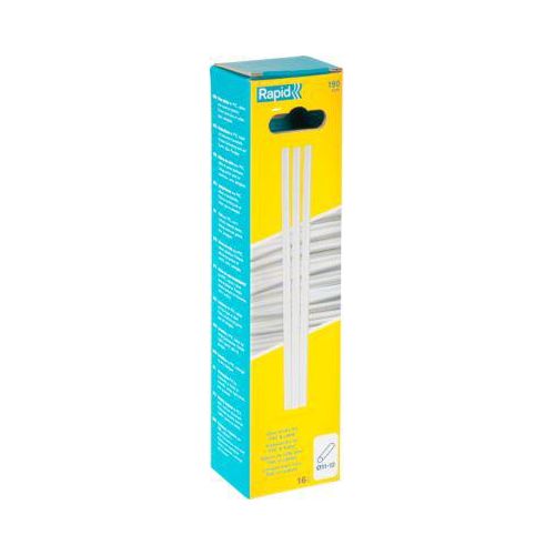 Rapid Klebesticks PVC & Kabel, Ø12 x 190 mm, transparent, lösemittelfrei, 16 Stück