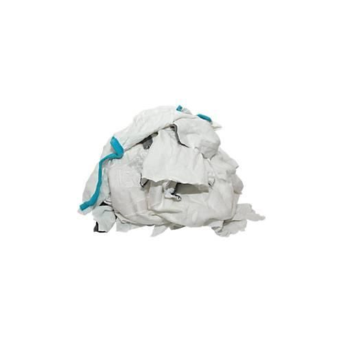 Putzlappen, in Trikot-Qualität, zugfest, Recycling-Baumwolle, weiss-grau, 10 kg