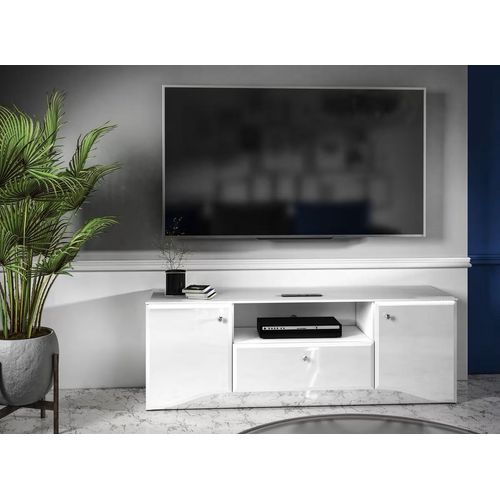 TV-Ständer SANTINA – Hochglanzweiß