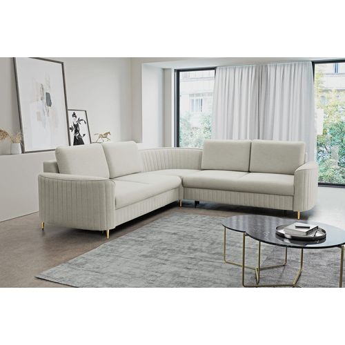 Klapp-Ecksofa KAMPLO 1 - grau-beige