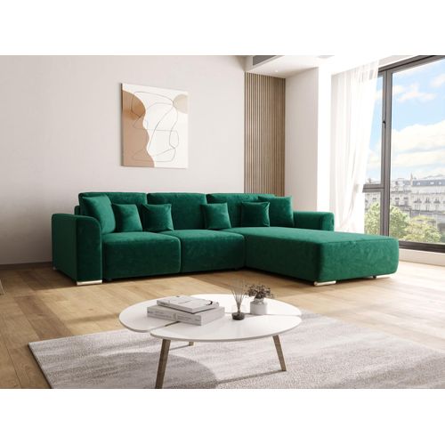 BELEN Ecksofa zum Zusammenklappen - grün