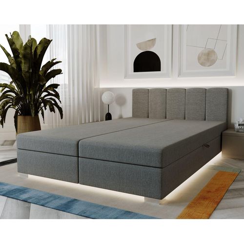 Doppelbett 180x195 INEJ 2 - hellgrau