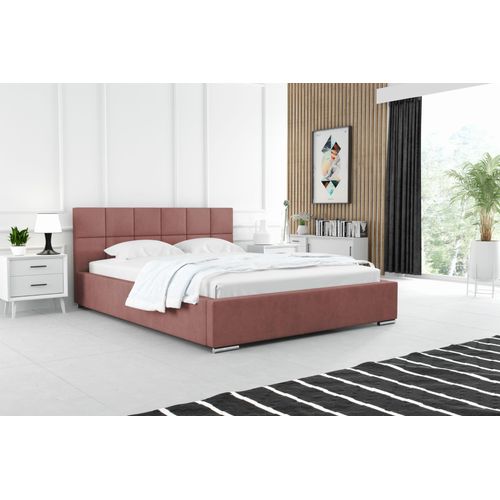 Modernes Polsterbett 200x200 RUBINA 2 - rosa