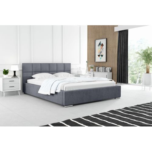Modernes Polsterbett 120x200 RUBINA - grau