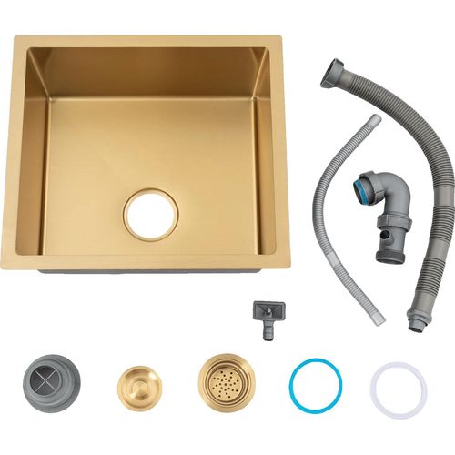 Küchenspüle, große Kapazität, goldene Oberfläche, Geräuschisolierung