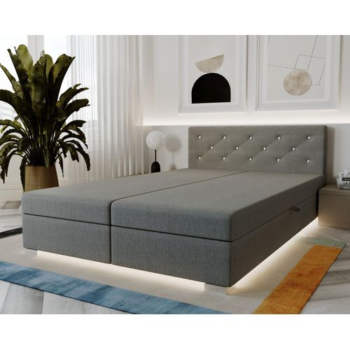 Amerikanisches Bett 140x200 ROSIE 4 - grau