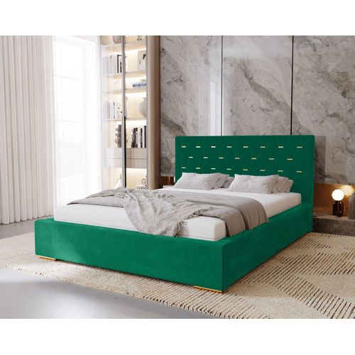 Doppelbett 160x200 mit Stauraum DANVILLE 1 - grün