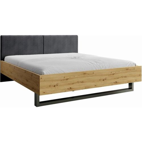 Doppelbett 160x200 GUADUAS - Eichenholz / Graphit