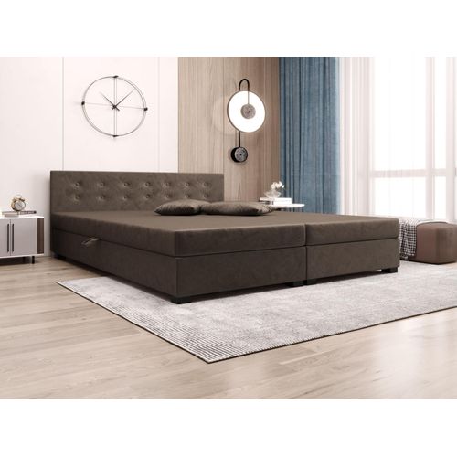 Doppelbett 180x200 AJKA DOUBLE 1 - dunkelbraun