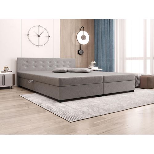 Doppelbett 180x200 AJKA DOUBLE 2 - hellgrau