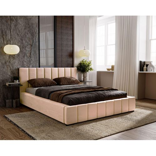 Doppelbett 200x200 mit Stauraum CULPEPER - Schwamm