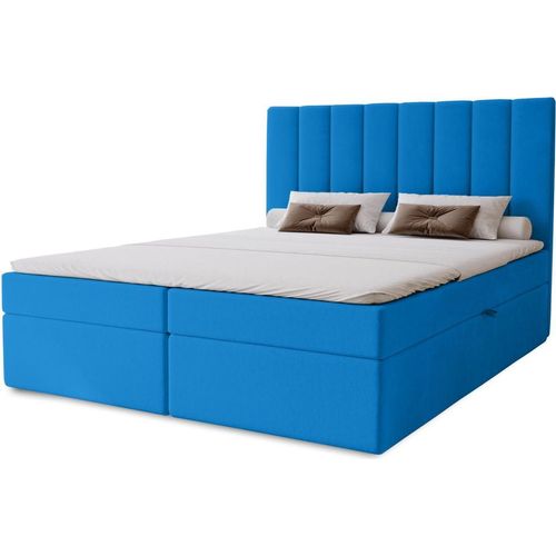 Hotel-Doppelbett 200x200 GRETNA - blau