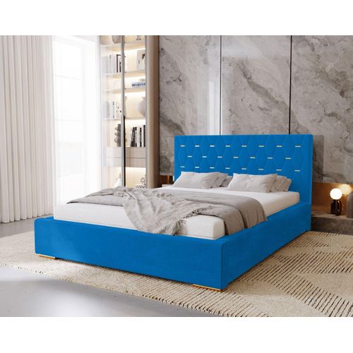 Doppelbett 160x200 mit Stauraum DANVILLE 1 - blau 1