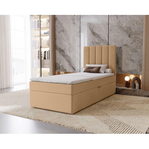 Hotel-Einzelbett 90x200 GRETNA – Warmbeige