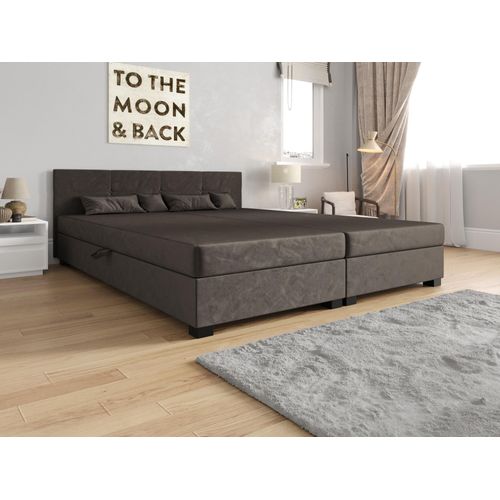 Doppelbett 160x200 LOCIKA DOUBLE 1 - dunkelbraun