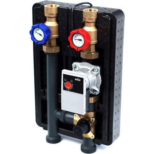 SUNEX® Heizkreisstation GPO M DN25 Pumpengruppe mit Mischventil Heizkreisset Umwälzpumpe für Heizungsanlagen Kühlsysteme Fußbodenheizung