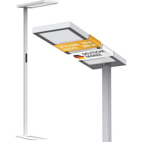 Northpoint LED Stehlampe Bürolampe 100W mit Bewegungsmelder 5800lm Tageslichtweiß dimmbar Timer weiß