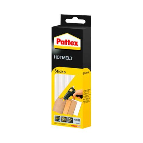 Heißklebepatronen Pattex® Hotmelt, geeignet für Heißklebepistolen, Schmelztemperatur 200°C, B 68 x T 200 x H 28 mm, transparent, 10 Stück