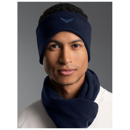 Stirnband TRIGEMA "TRIGEMA Fleecestirnband", Herren, Gr. 2, blau (navy), Kunstfaser, Mützen Stirnband