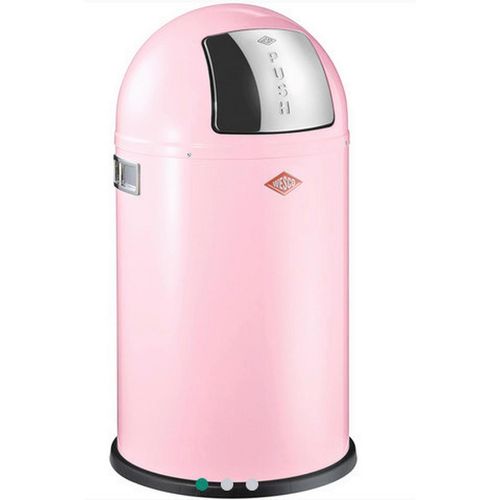 Wesco Abfallsammler Pushboy Junior, Edelstahl, Pink, Metall, 22 L, 63 cm, Küchen, Küchenausstattung, Mülleimer