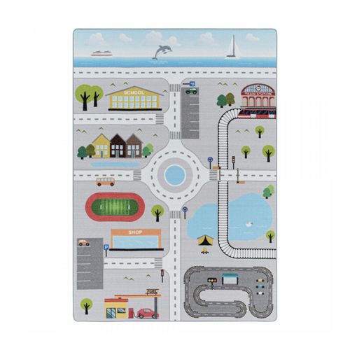Kinderteppiche in verschiedene Größen rechteckig, 8 mm Kurzflor, straßenteppich