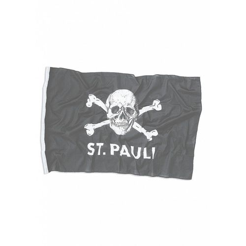 Fahne FC ST. PAULI "FC St. Pauli Fahne FC St. Pauli TK Klein 30x40cm", schwarz-weiß (schwarz), Fahnen