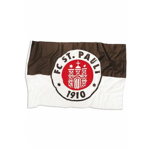 Fahne FC ST. PAULI "FC St. Pauli Fahne FC St. Pauli Logo Klein 30x40cm", braun (mehrfarbig), Fahnen
