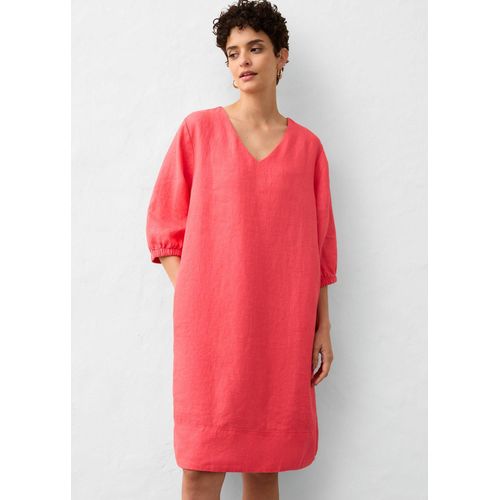 bonprix Kleid aus reinem Leinen 3/4 Arm, pink, Gr.38, Kurzes Leinenkleid mit lockerer Passform und Raglanärmeln, aus Leinen