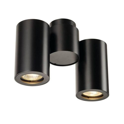SLV ENOLA_B Wand- Deckenleuchte, zweiflammig, QPAR51, schwarz, max. 100 W