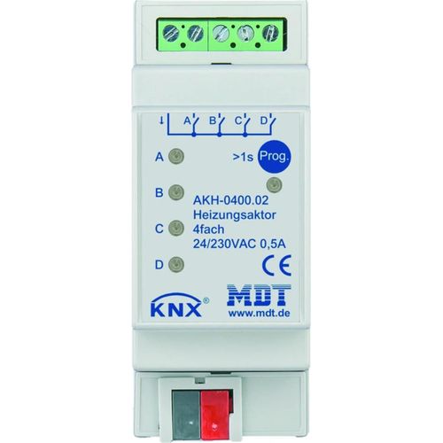 MDT KNX Heizungsaktor, 24/230 V, 4fach, REG, 1 Stk.